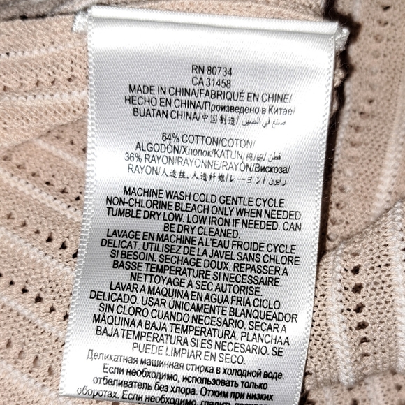 BCBG MAXAZRIA Pink & White Tank Top Women's Size Medium Shirt Designer B38#2 - Picture 5 of 7